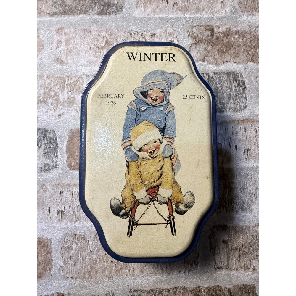 Vintage Good Housekeeping Winter 1926 Magazine Cover Decorative Metal Tin Box